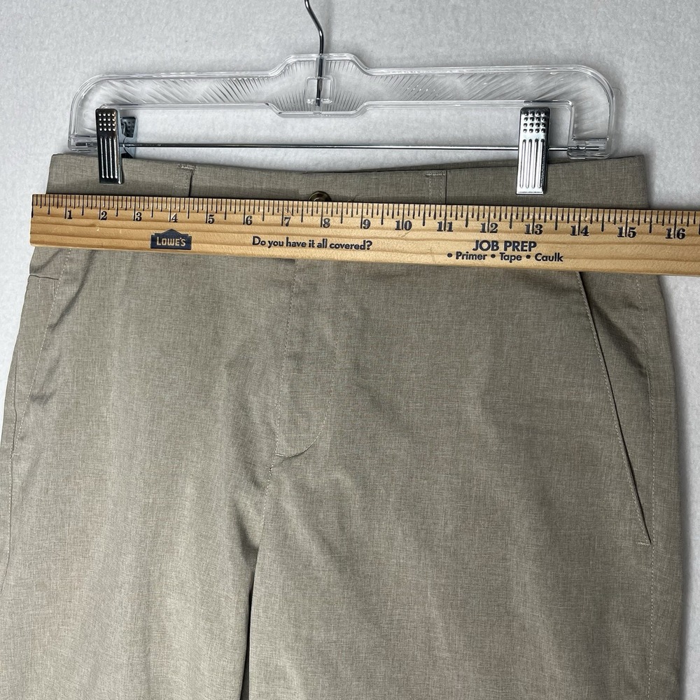 PGA Tour Mens 30 Golf Shorts Tan Heathered Flat Front Performance Outdoor Resort - Picture 6 of 6